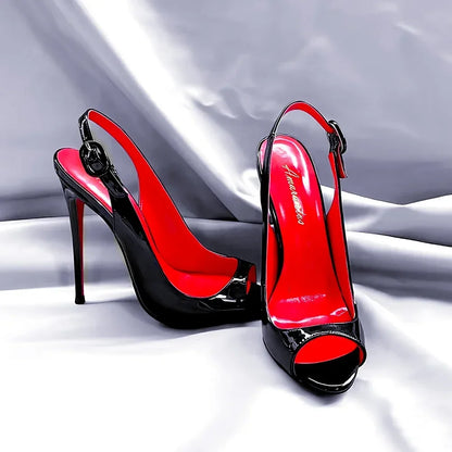 Buckle Strap Stiletto Pumps