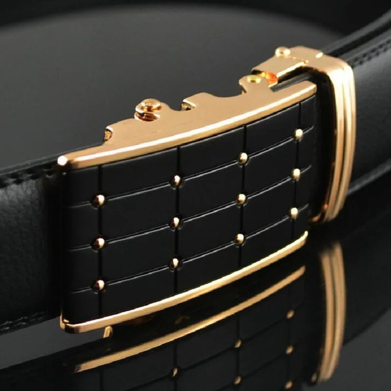 Genuine leather automatic belt