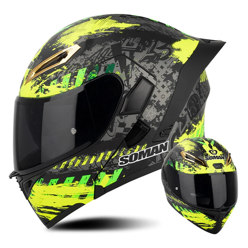 Vintage Retro Dual-Lens Modular Helmet