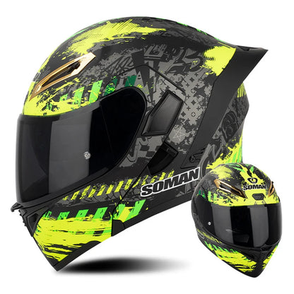 Vintage Retro Dual-Lens Modular Helmet