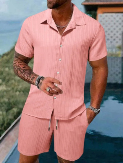 Multi-Color T-Shirt Shorts Set
