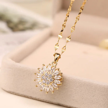 Women’s Rotating Sunflower Pendant