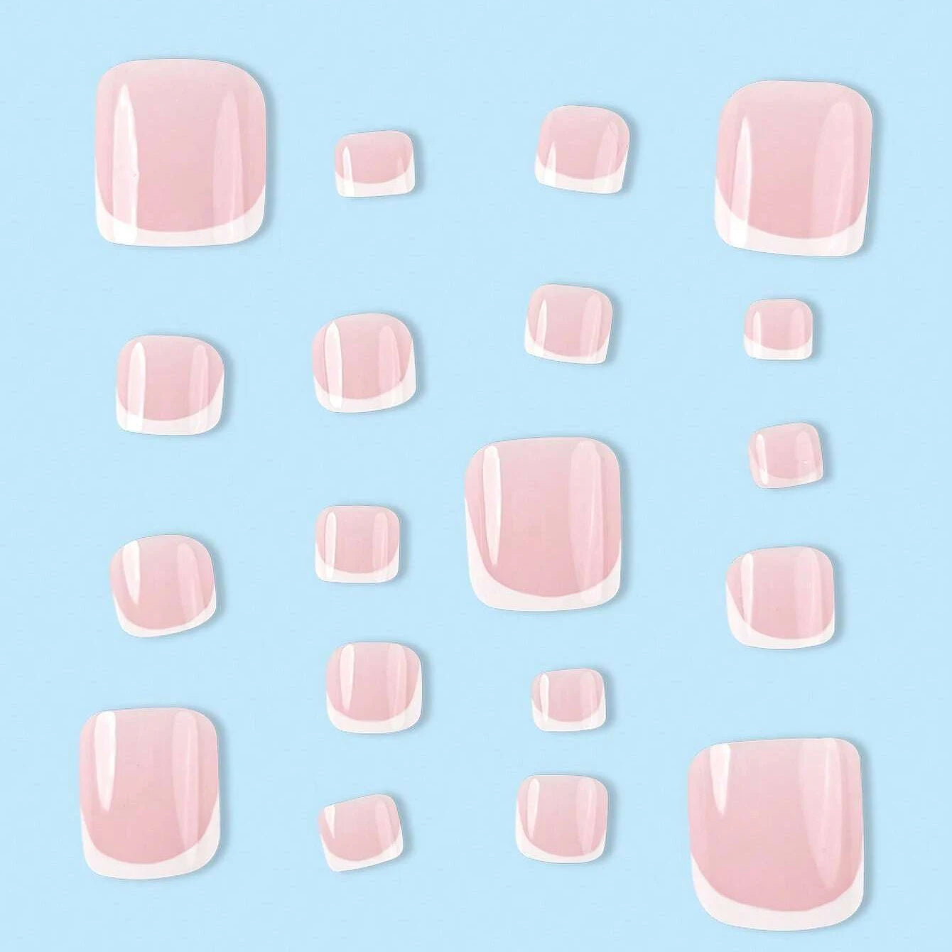 White Press-On Nail Set