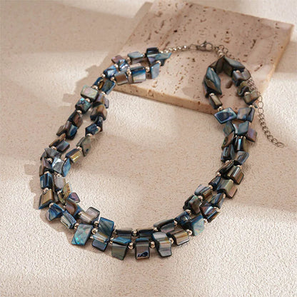 Colorful Geometric Statement Necklace