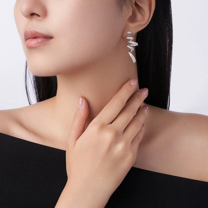 Spiral Moissanite Earrings