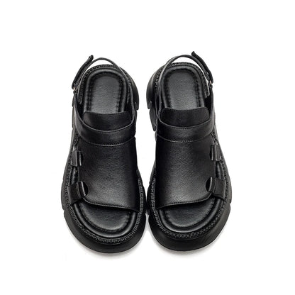 Leather Platform Sandals