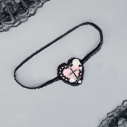 Gothic Lolita Heart Eye Mask