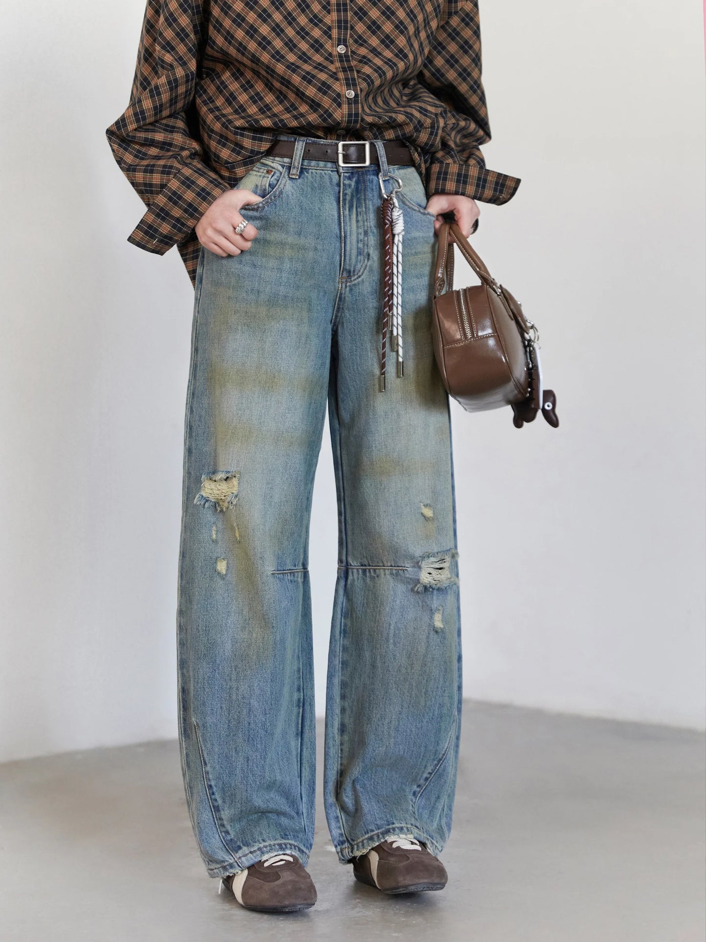 Hollow Wide Jeans