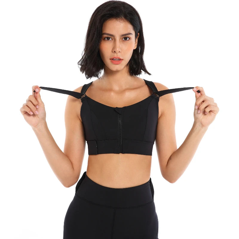 Adjustable High-Support Sports Bra
