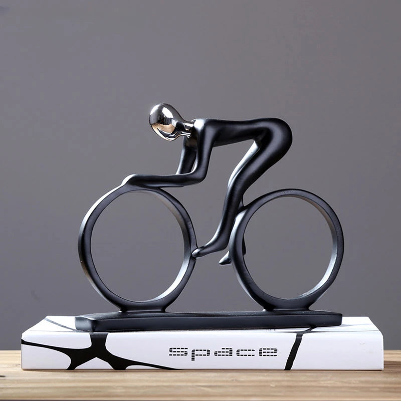 Modern Resin Cyclist Statue