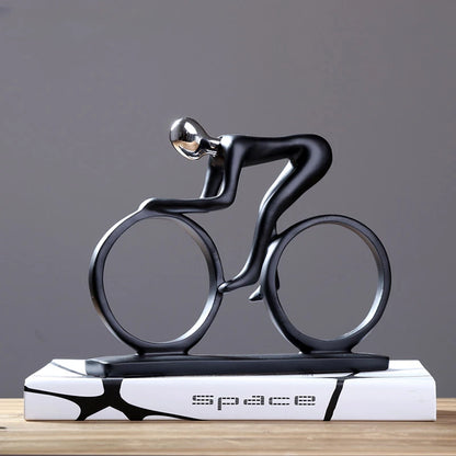 Modern Resin Cyclist Statue