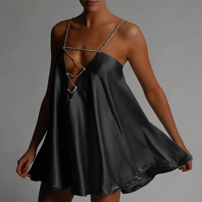 Mini Casual Chain Suspender Dress