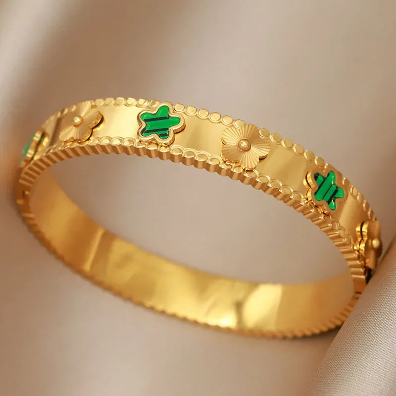 Gold Letter Cuff Bracelet