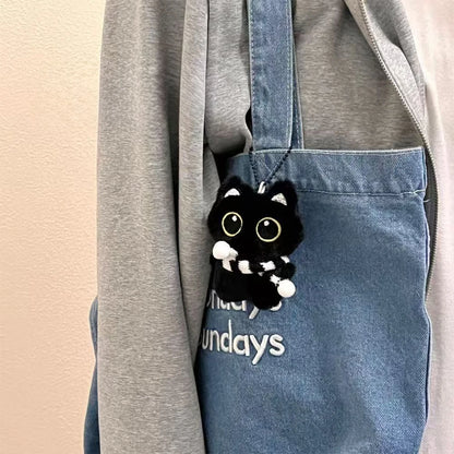 Kawaii Plush Black Cat Doll
