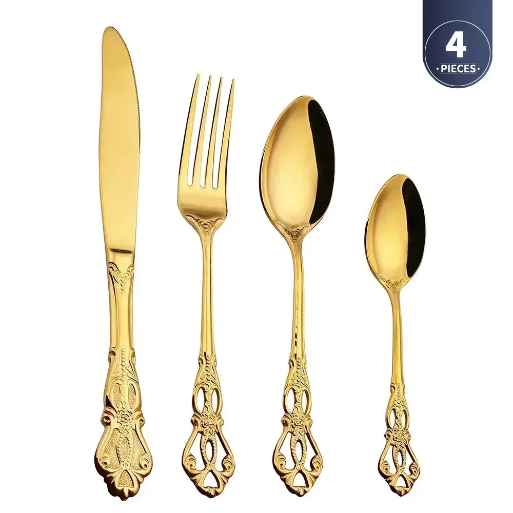 Luxury Gold Cutlery Set