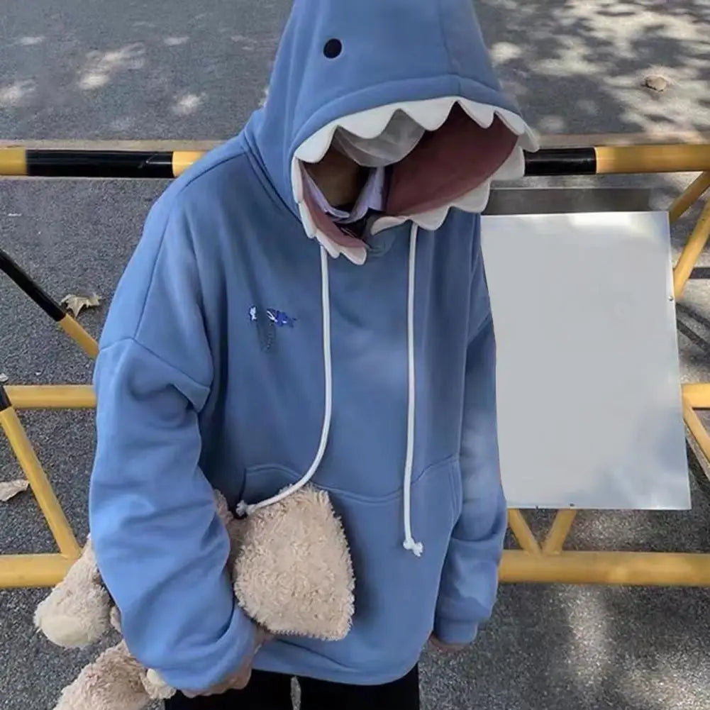 Shark Patchwork Pullover Hoodie