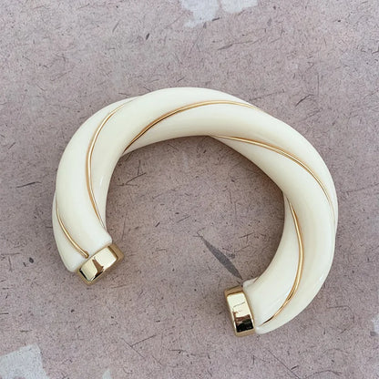 Geometric Leather Cuff Bracelet