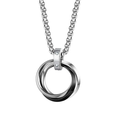 Metal Round Stainless Circle Necklace Party