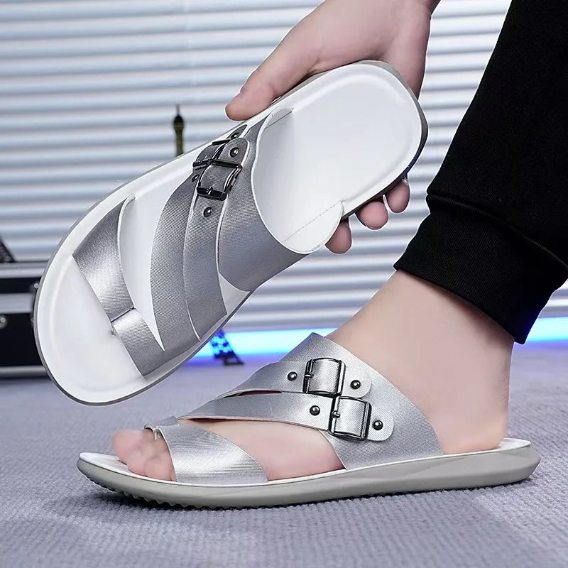 Summer Simple Leather Slippers