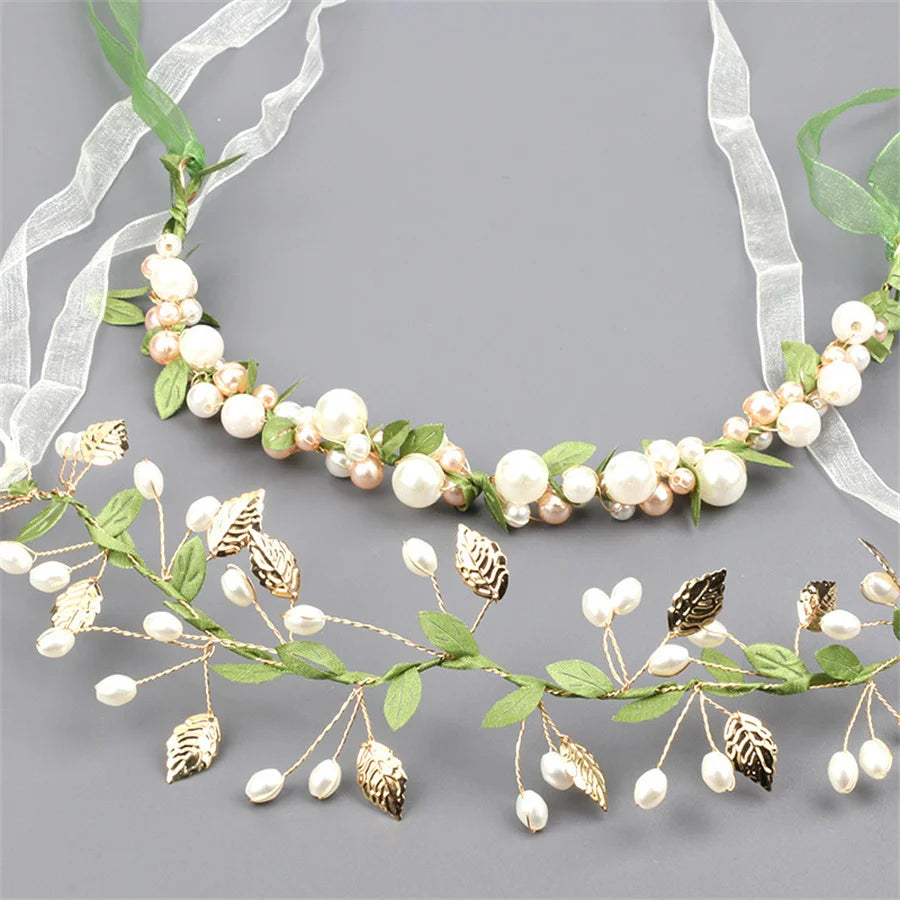 Pearl Ribbon Headband