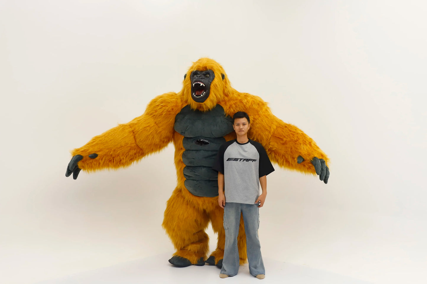 Inflatable Plush Gorilla Costume