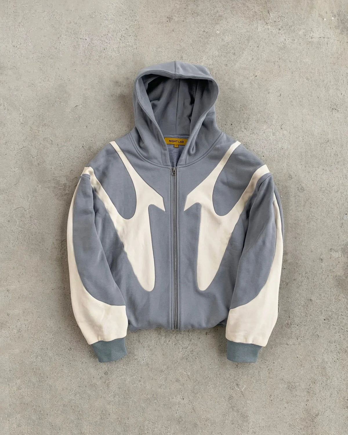 Geometric Patchwork Zip Hoodie