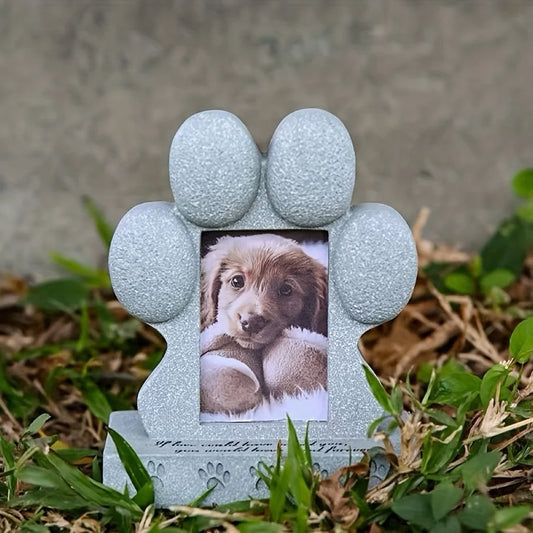Resin Pet Paw Memorial Stone
