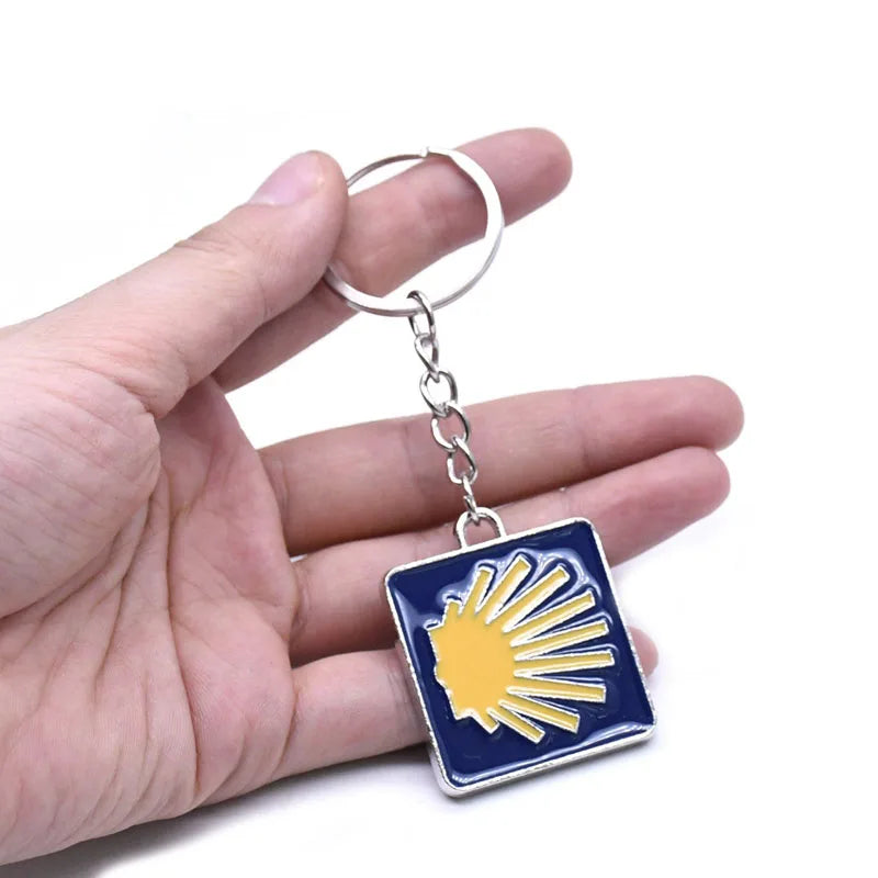 Geometric Square Santiago Enamel Shell
