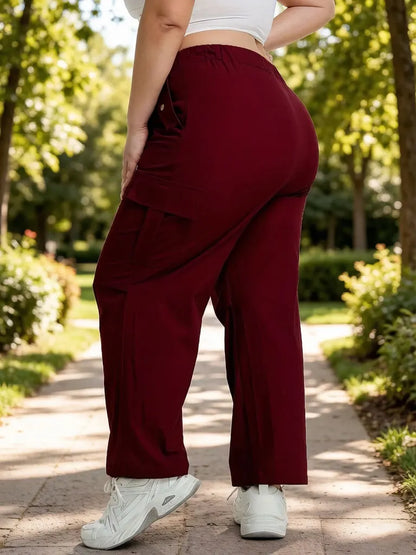 Plus Size Straight Cargo Pants