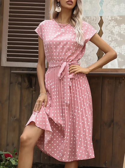 Elegant Belted A-Line Dress
