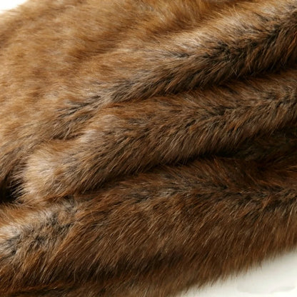 Hooded Shaggy Faux Fur Coat