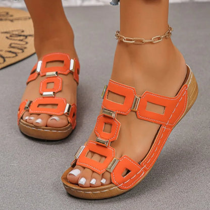 Roman Wedge Sandals