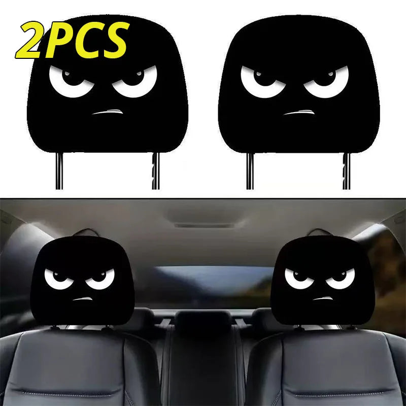 Scary Face Car Headrest Cover