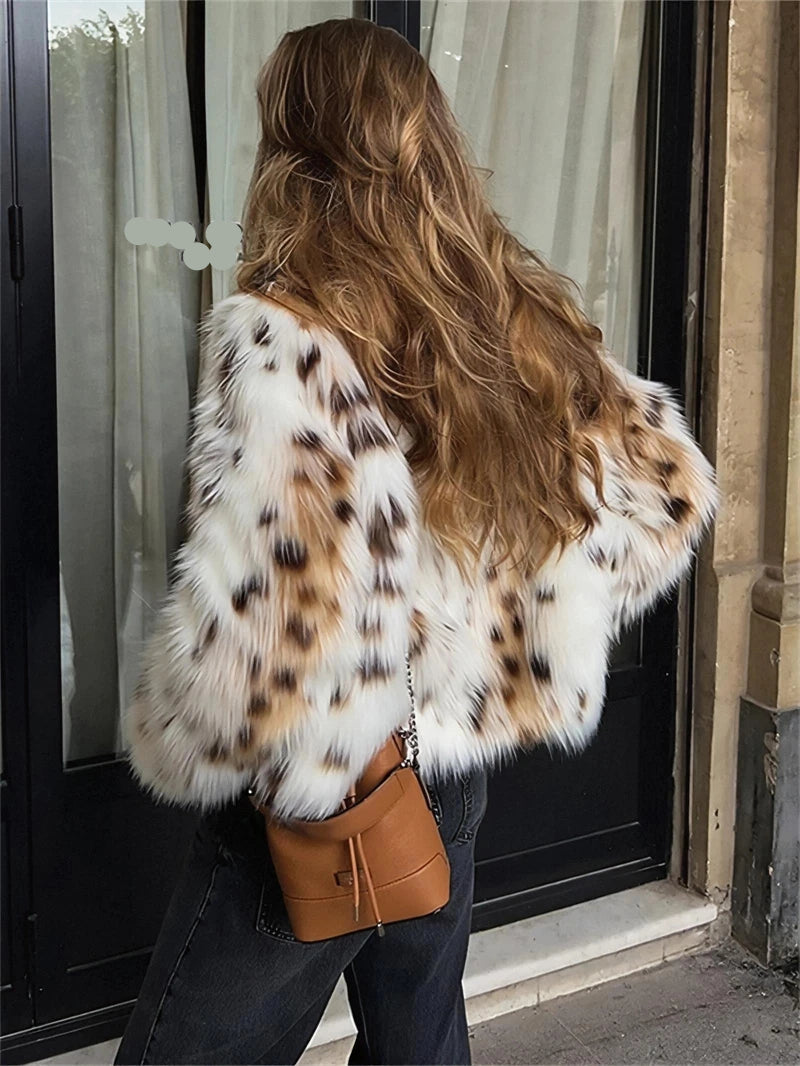Slim-Fit Faux Fur Coat