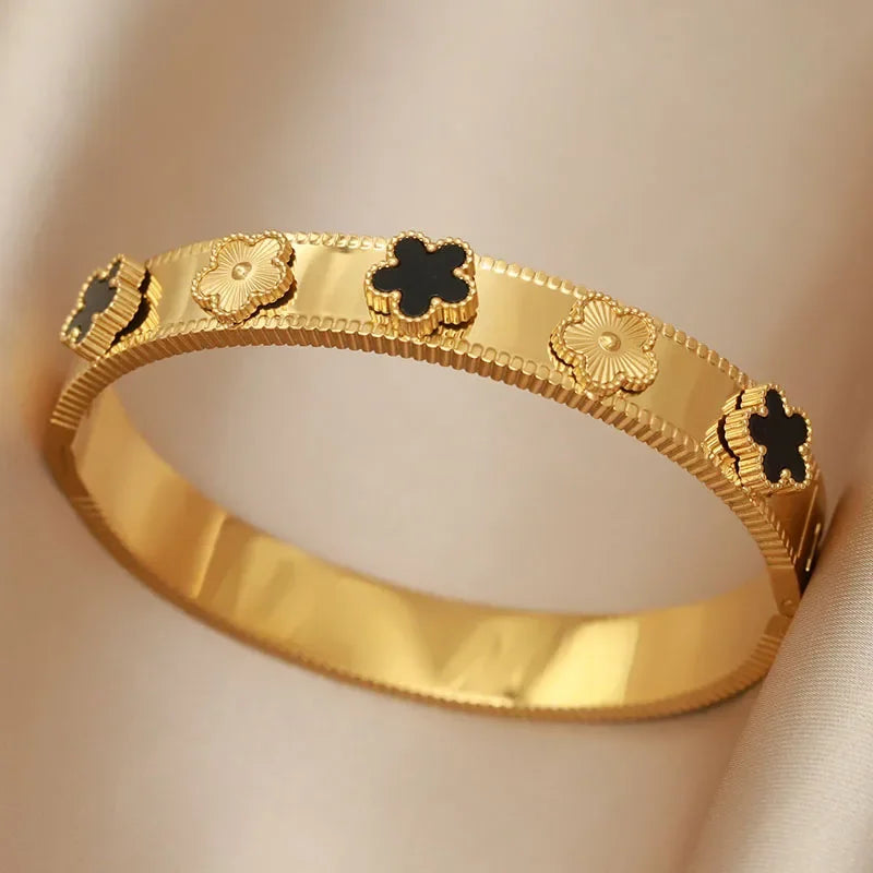 Gold Letter Cuff Bracelet