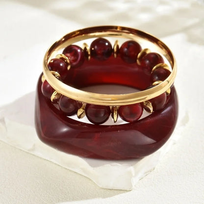 Chunky Resin Bangles Set