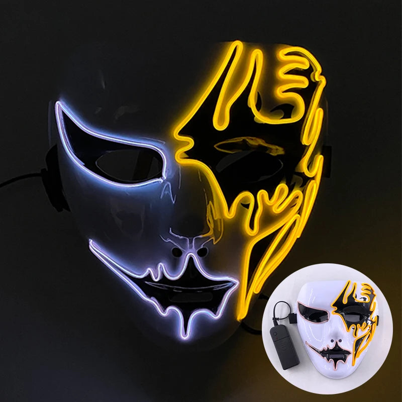 Glowing EL Wire Party Mask