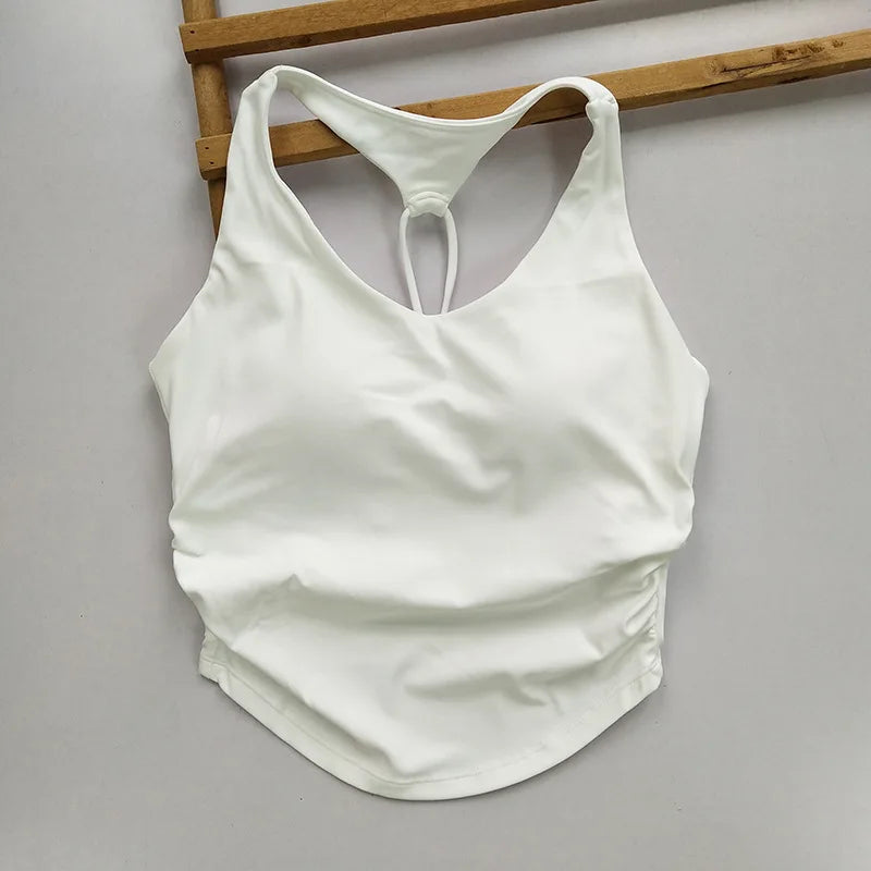 Cutout Back Ruched Tank