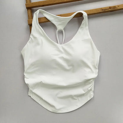 Cutout Back Ruched Tank