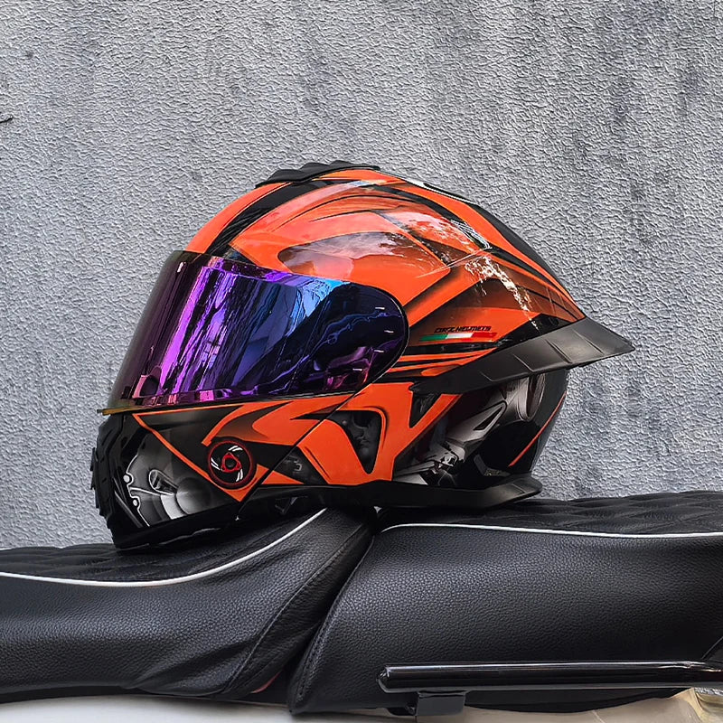 ORZ-B08A Glossy Mecha Racing Helmet