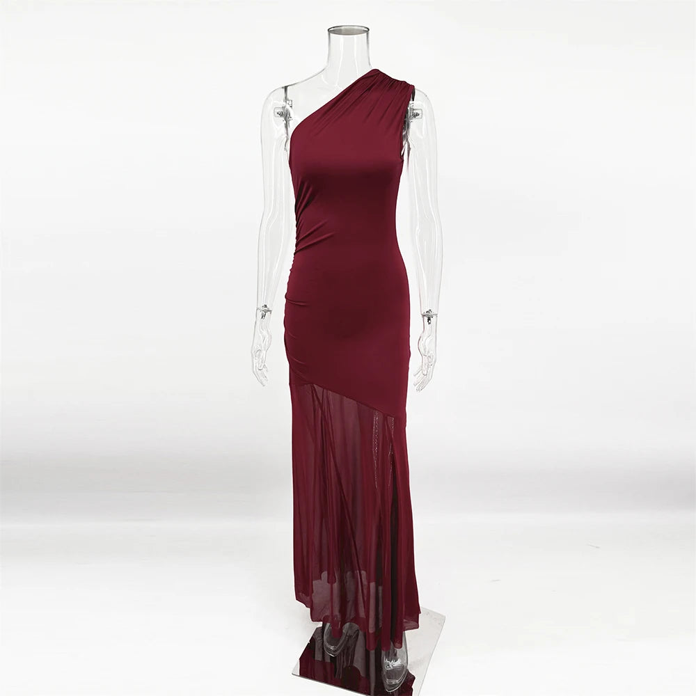 Sheer Floor-Length Dress