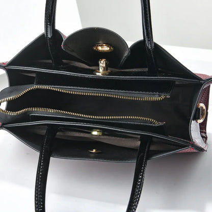 Polyester Solid Zipper Tote Bag