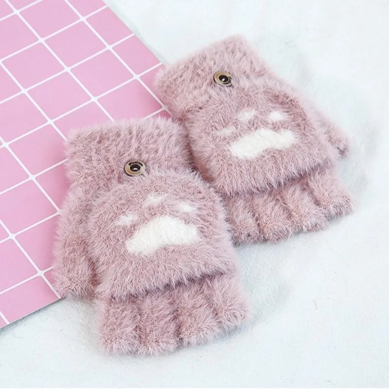 Warm Cat Paw Style Gloves