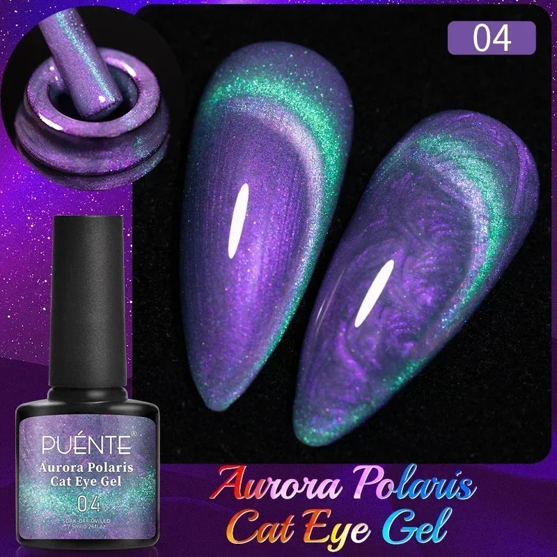 Wine Red Cat Eye Gel Polish