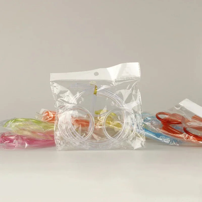 Funny Flexible Straw Glasses