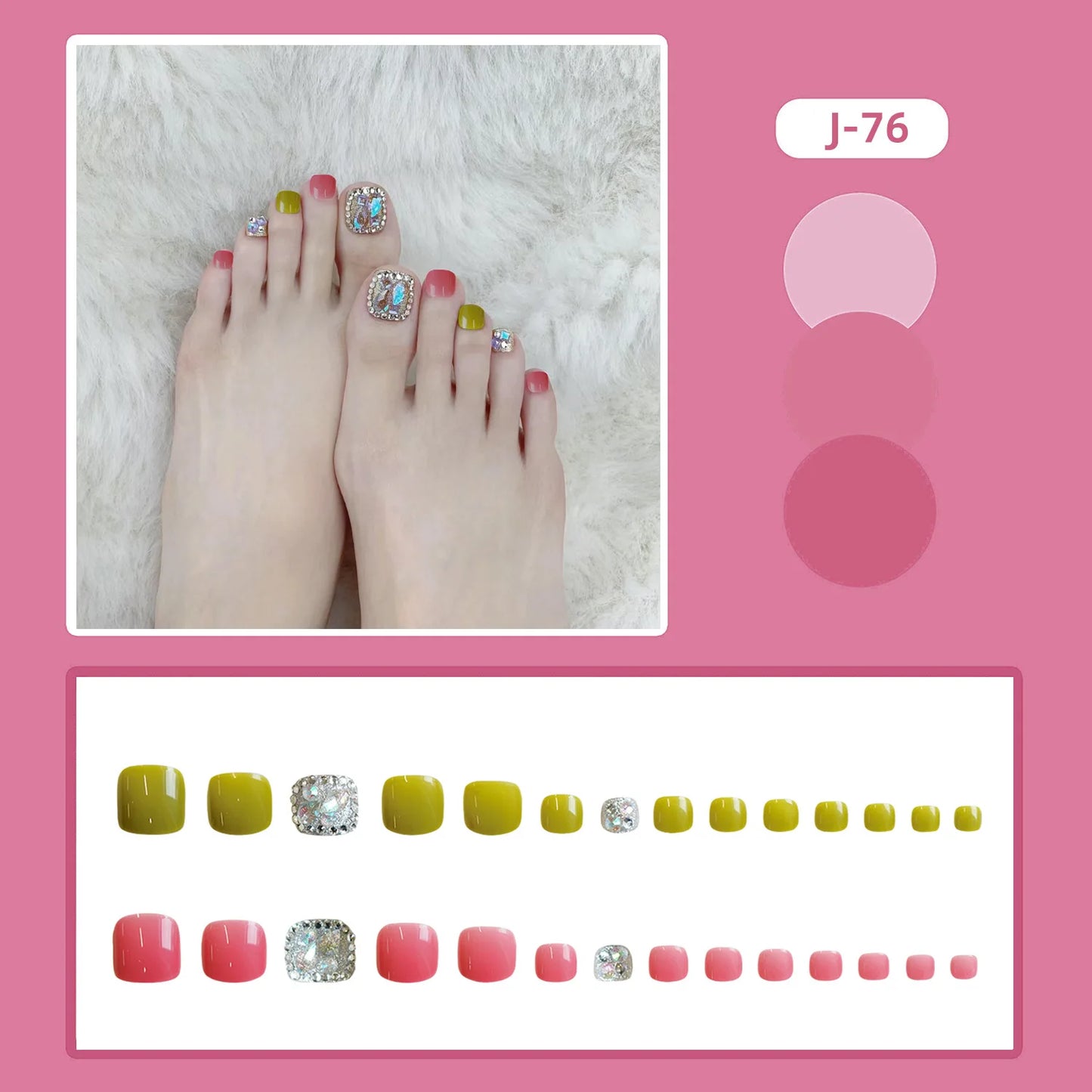 Office Toe Press-On Nails