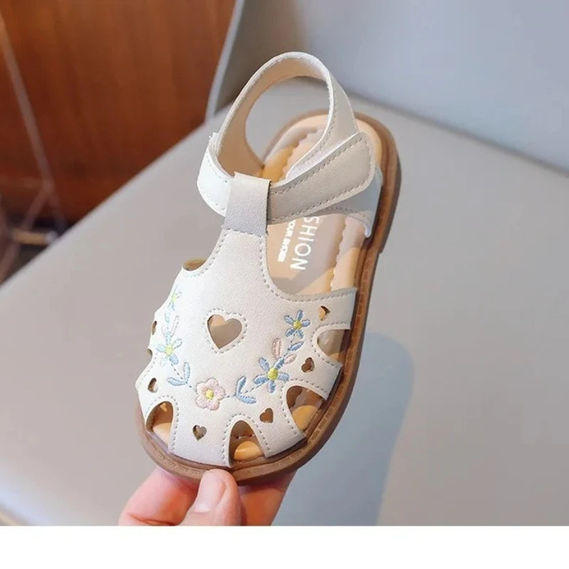 Embroidered Flower Princess Sandals