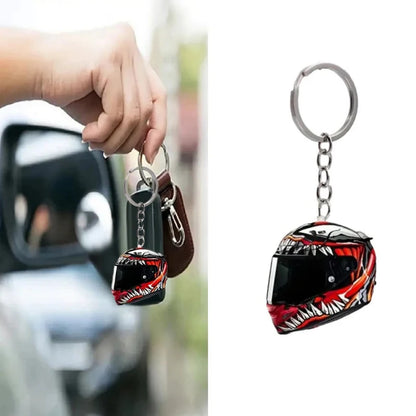 Keychain Helmet 2D Flat Stereo
