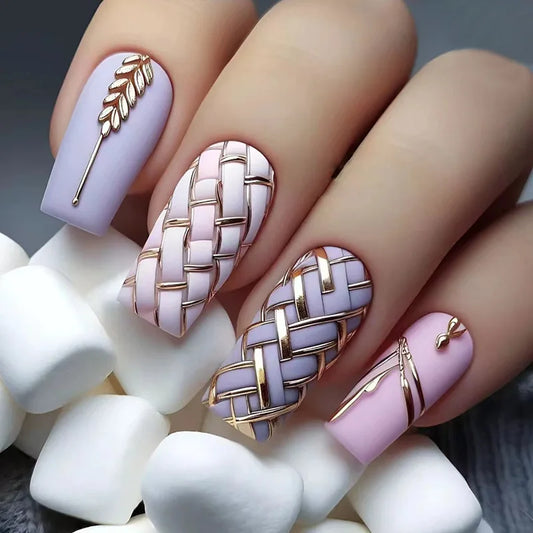 French Square Press-On Nails