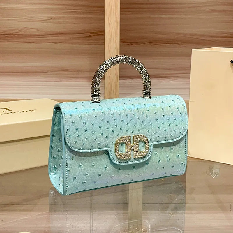 Ostrich Pattern Underarm Handbag